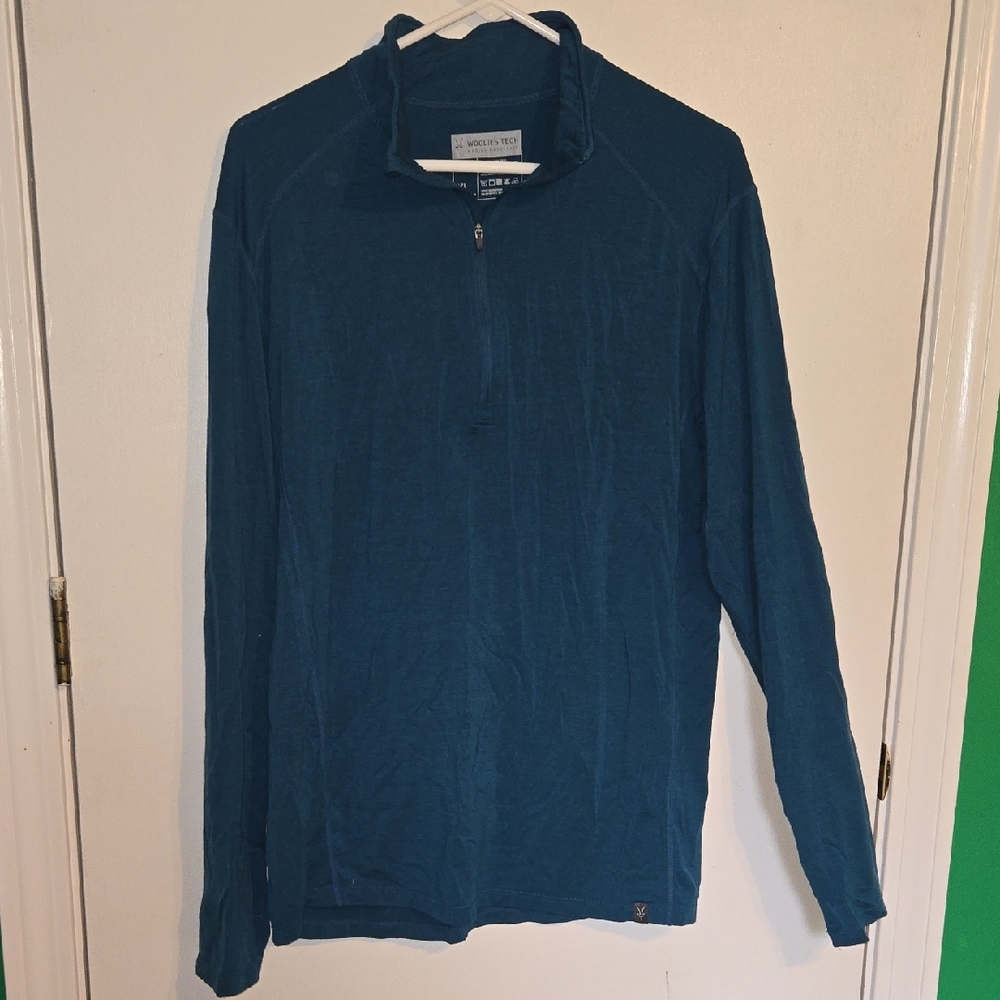 Ibex Men's Blue 1/4 Zip Badelayer Shirt